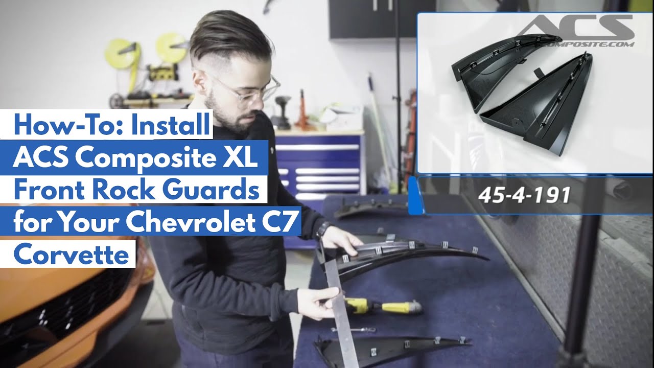 Инструкция: установка передних защитных щитков XL на Chevrolet C7 Corvette | Композитный материал...