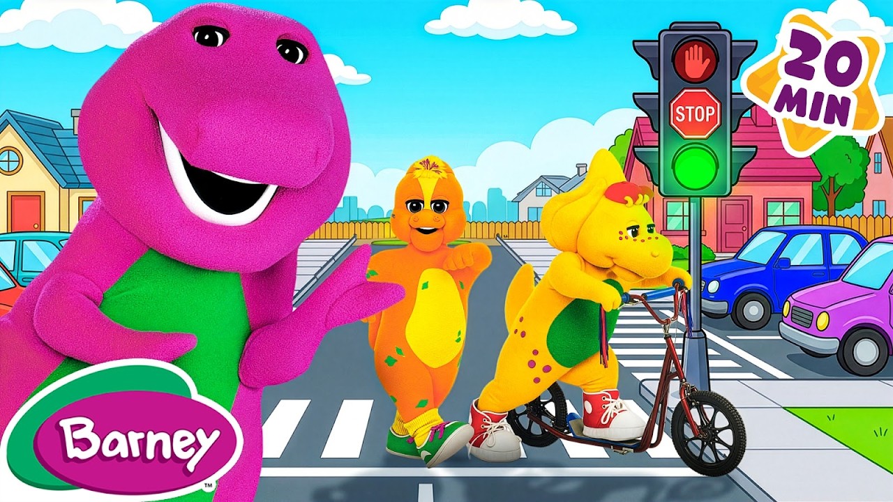 Look Both Ways | Safety Songs for Kids | More Barney Nursery Rhymes and Kids Songs