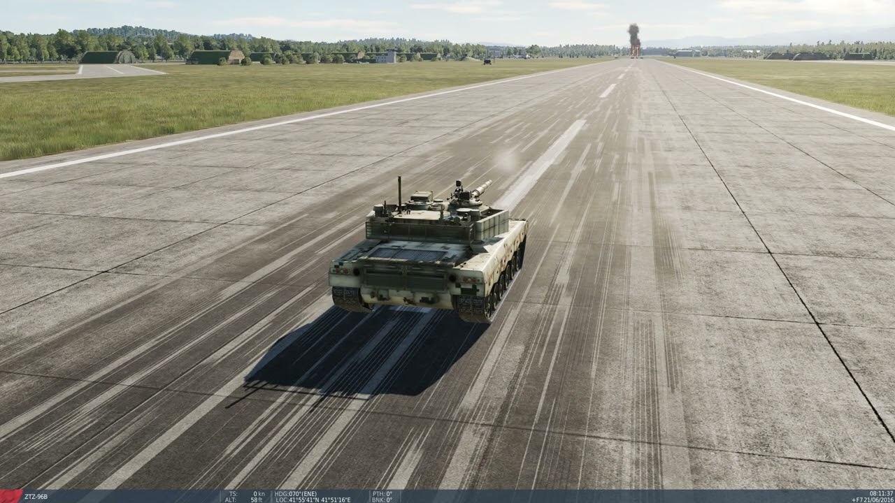 AI ZTZ-96B using AP rounds agains M1 Abrams.