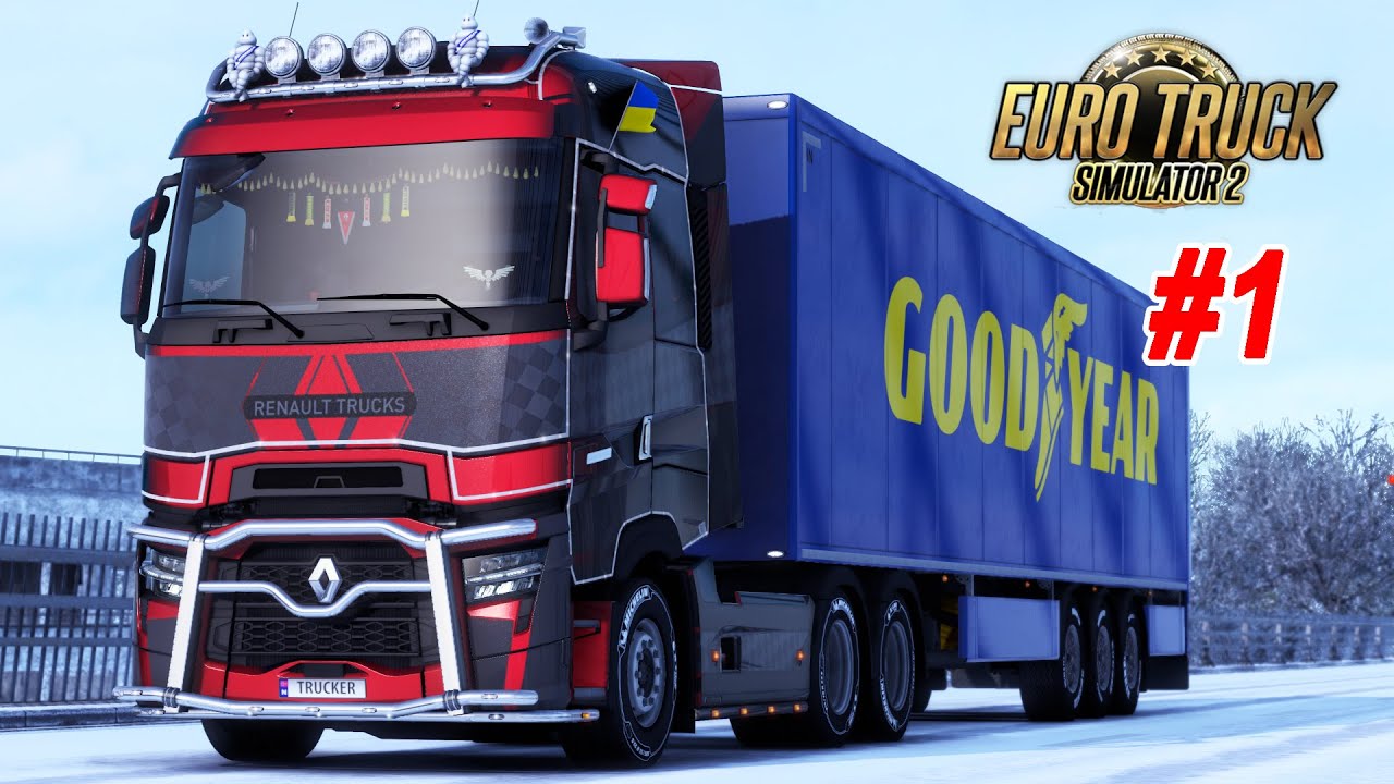 ETS 2 1.43 | Frosty Winter Mod | Дальняк по Европе #1 | Великобритания - Франция