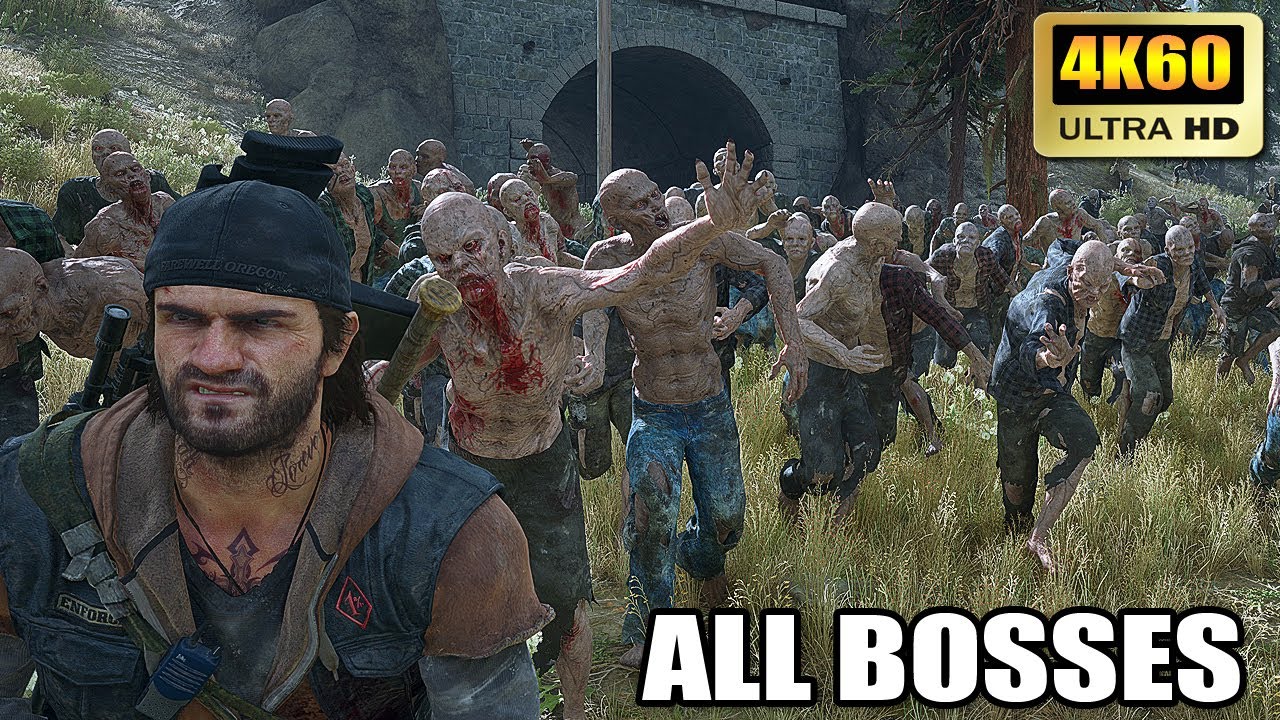 Days Gone - All Bosses (With Cutscenes) UHD 4K 60FPS PC