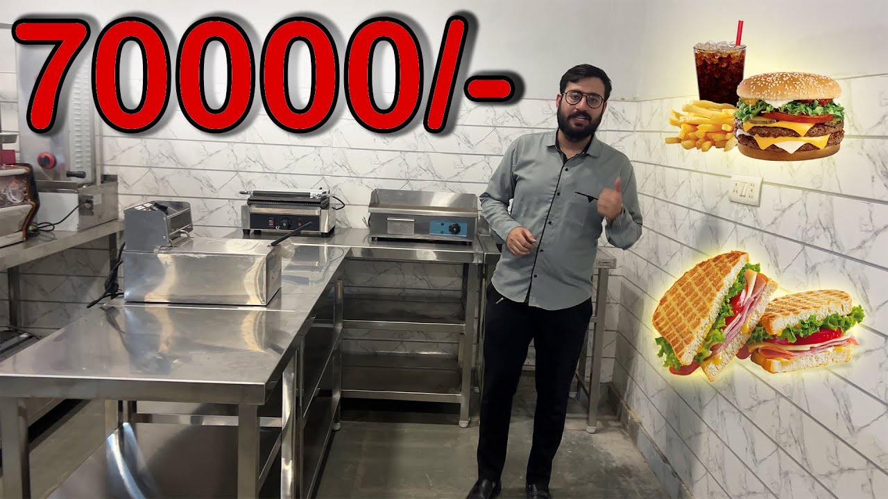 Burger & Sandwich Kitchen Setup Under ₹70,000 | Burger Kitchen Set | Budget Fast Food Outlet Setup