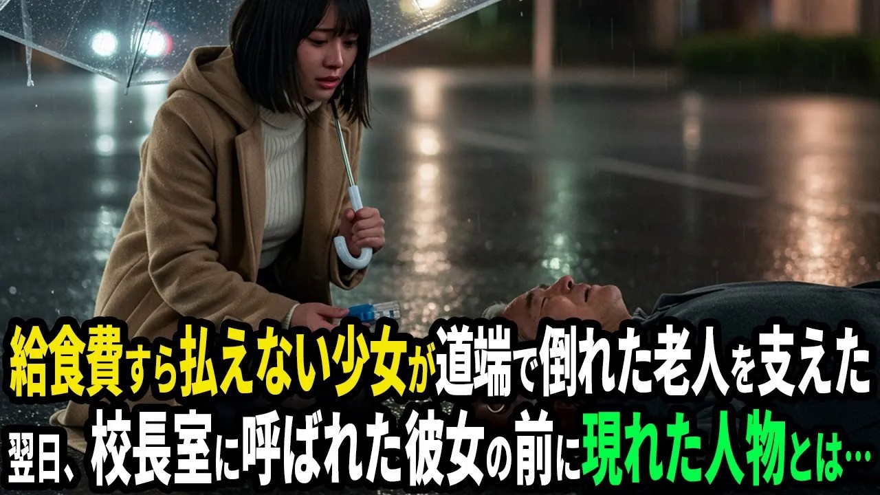 給食費も払えない少女が道で倒れた老人を助けた→翌日校長室に呼ばれて少女は涙を流す…