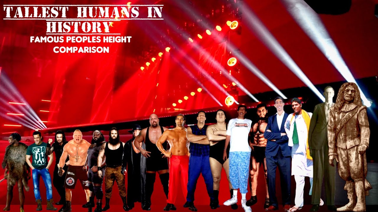HEIGHT COMPARISON of famous peoples and extinct human species.