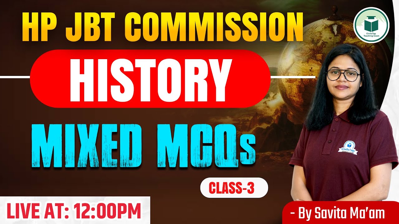 HP JBT Commission History | Mixed MCQs | Most Expected Questions | Civilstap | By Savita Ma’am