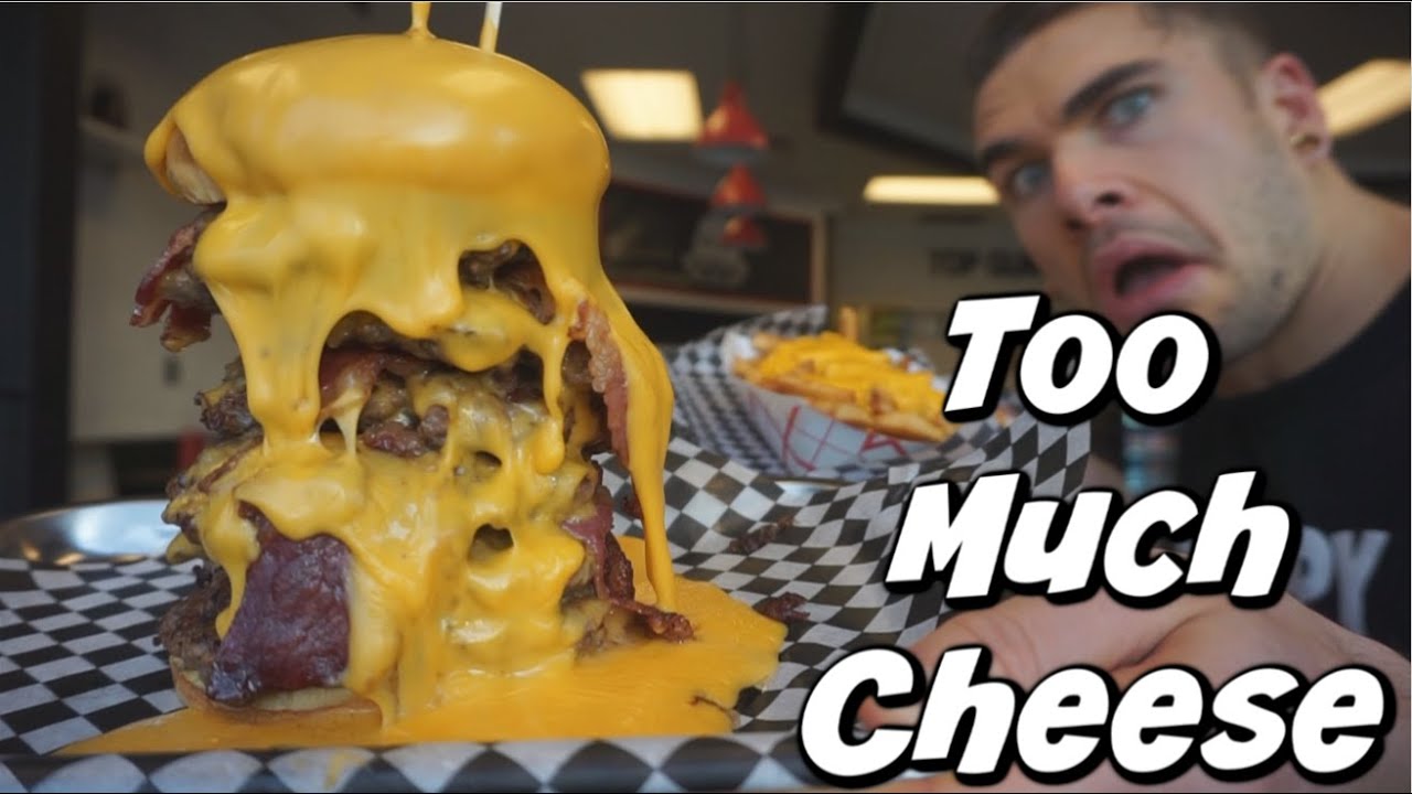 CRAZY CHEESY BURGER AND SPICY HABANERO FRIES CHALLENGE! In Toronto | Man Vs Food