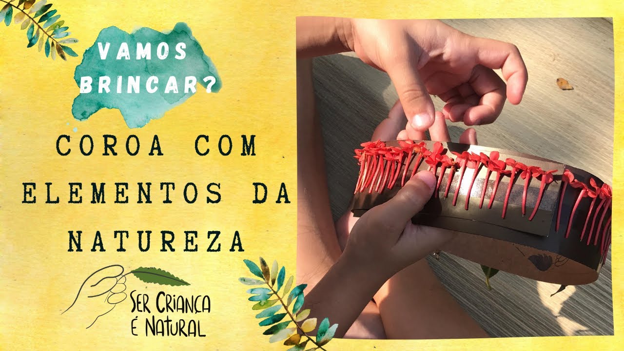 Como fazer uma coroa de folhas? Super fácil! | Ser Criança é Natural