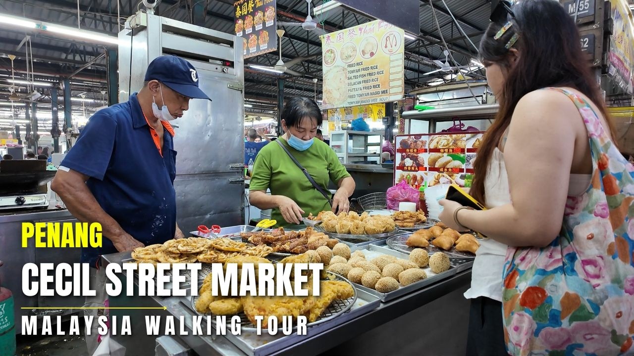 🇲🇾 Penang Cecil Street Market Walking Tour | 七条路巴刹 | Pasar Lebuh Cecil,  Pulau Pinang, Malaysia