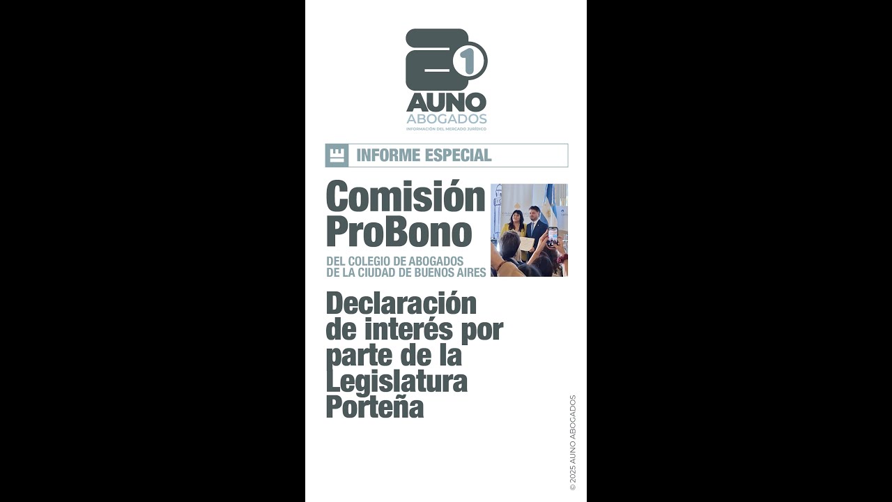 Legislatura porteña declara de interés a la Comisión ProBono