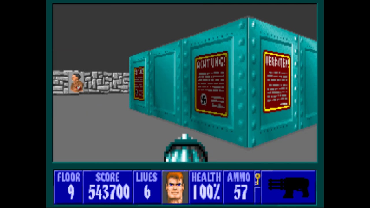 Wolfenstein 3D FINAL BOSS (Adolf Hitler) No Damage