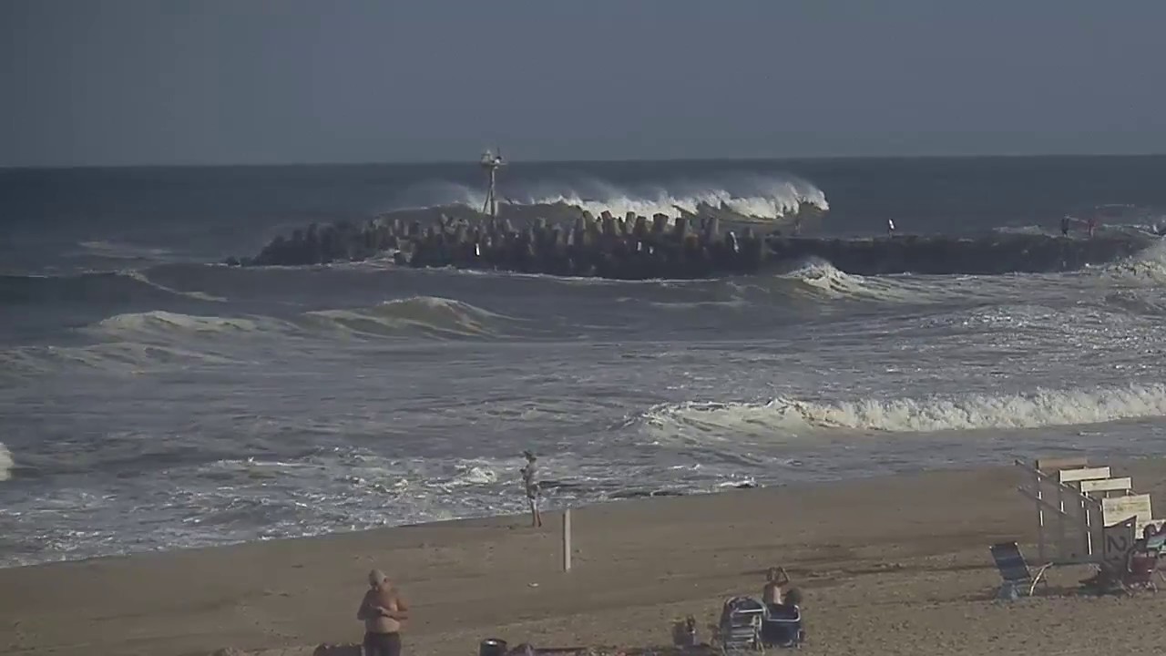August Tropical Storm Brings Big Waves to Manaquan, NJ