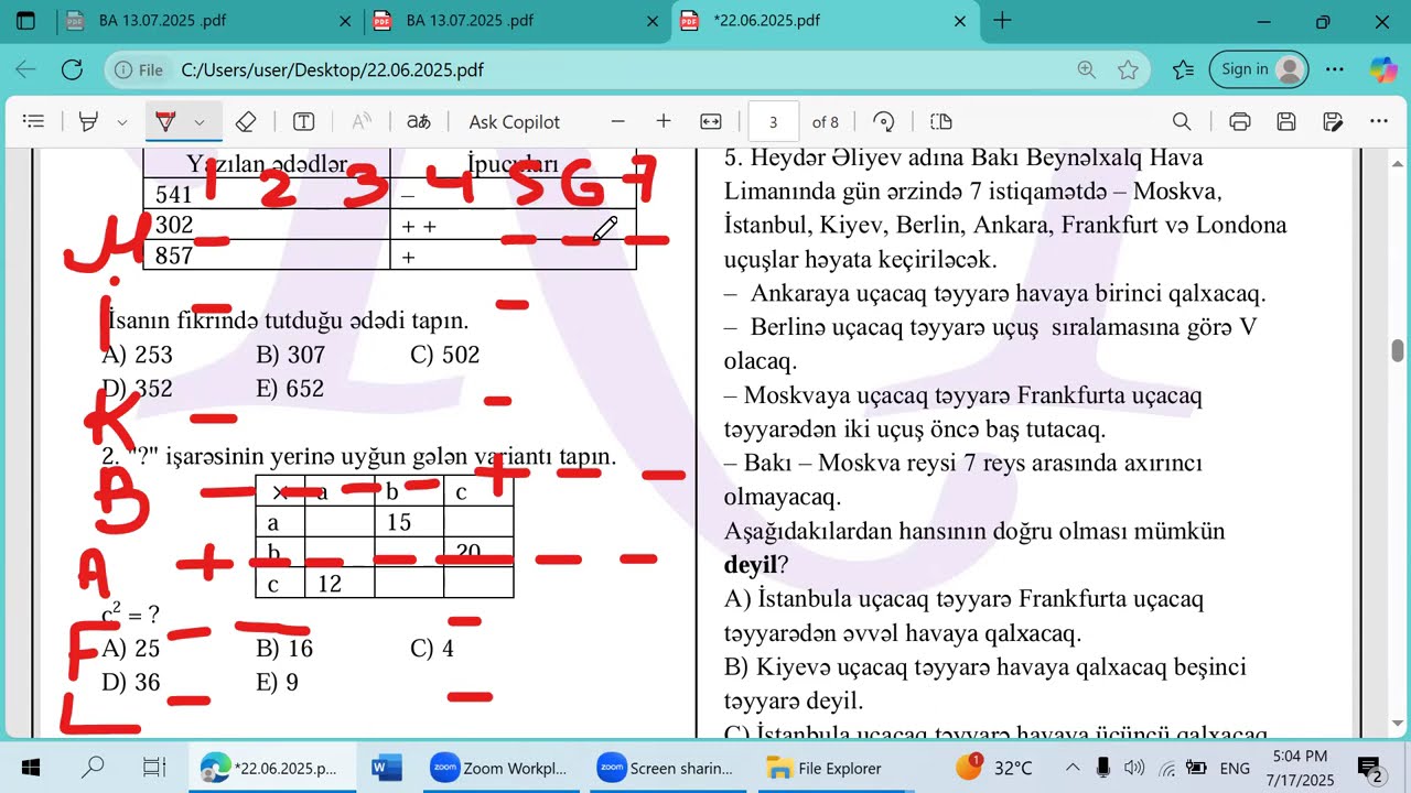 Heç yerdə olmayan qəbul sualları. Dövlət Qulluğu-22.06.2025 qəbul. Məntiq - BB! Part I