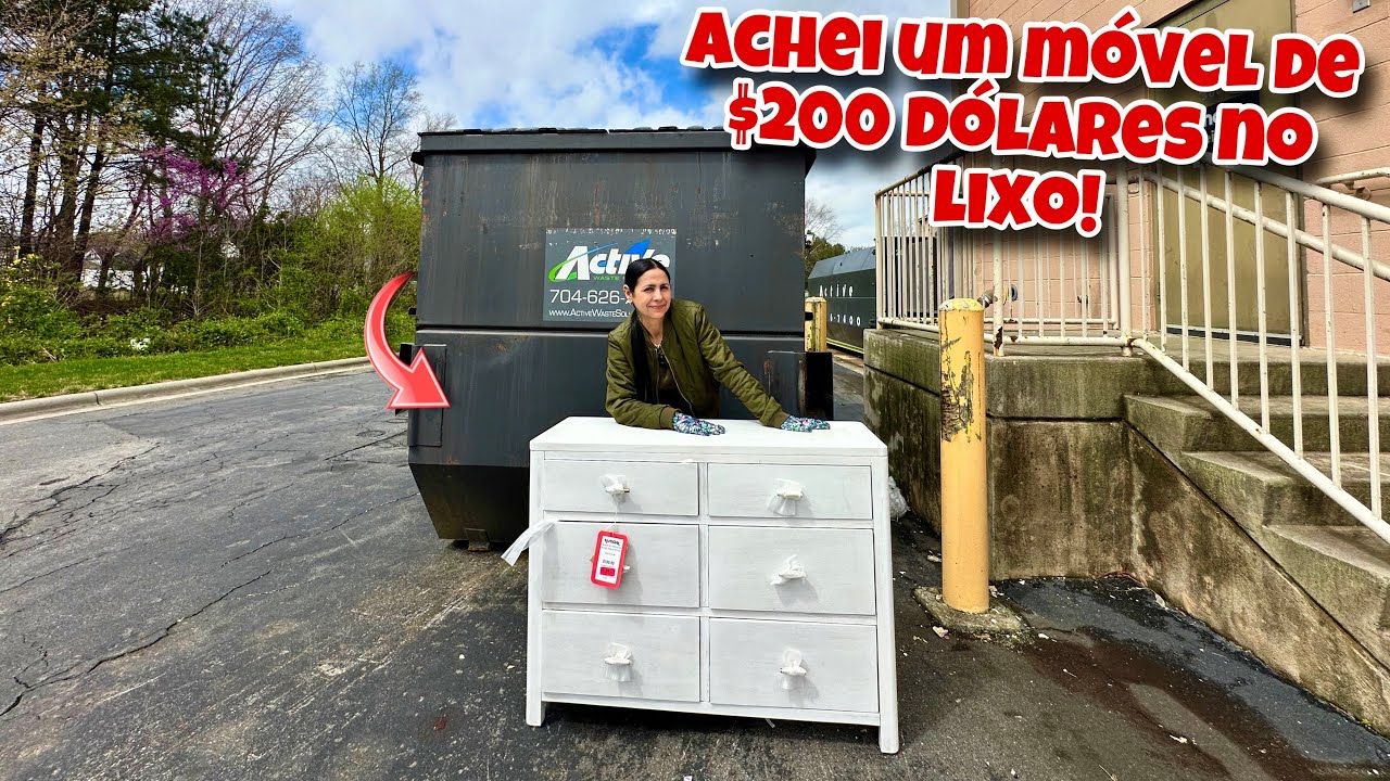 Achei um móvel de $200 dólares no lixo dos Estados Unidos!🇺🇸