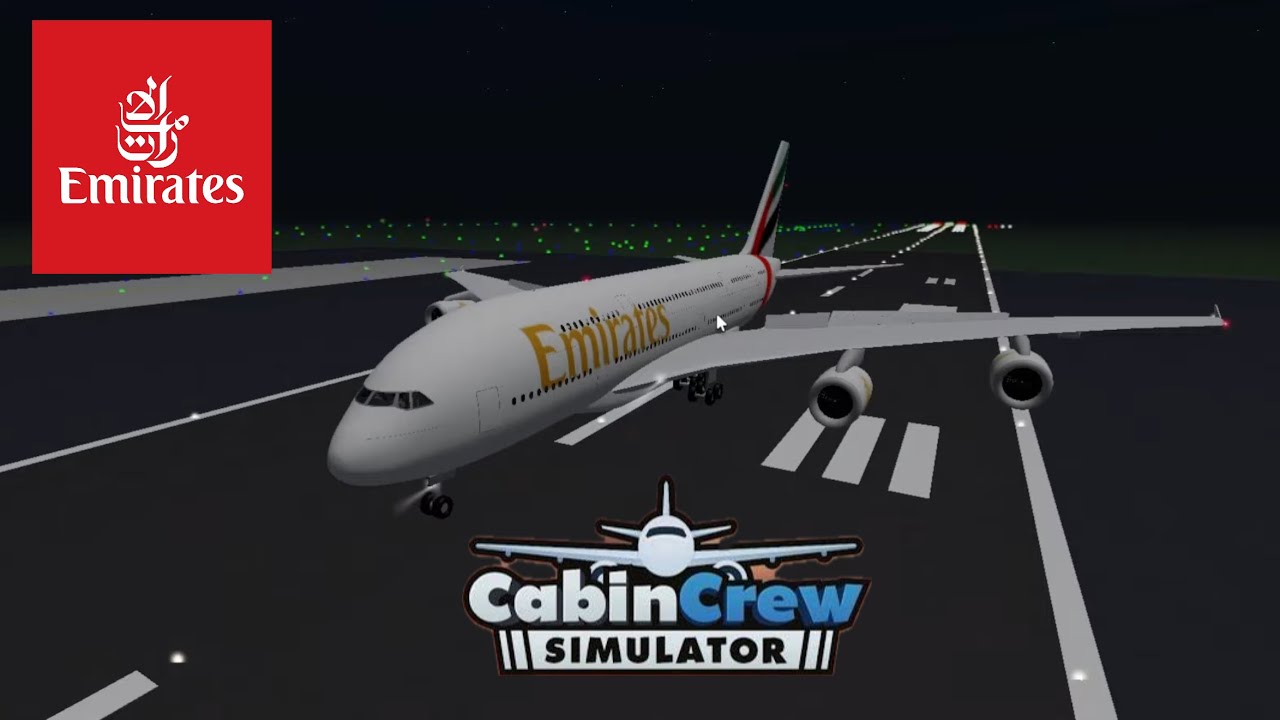 emirates airbus A380 flight (emirates A380 experience cabin crew simulator Roblox)