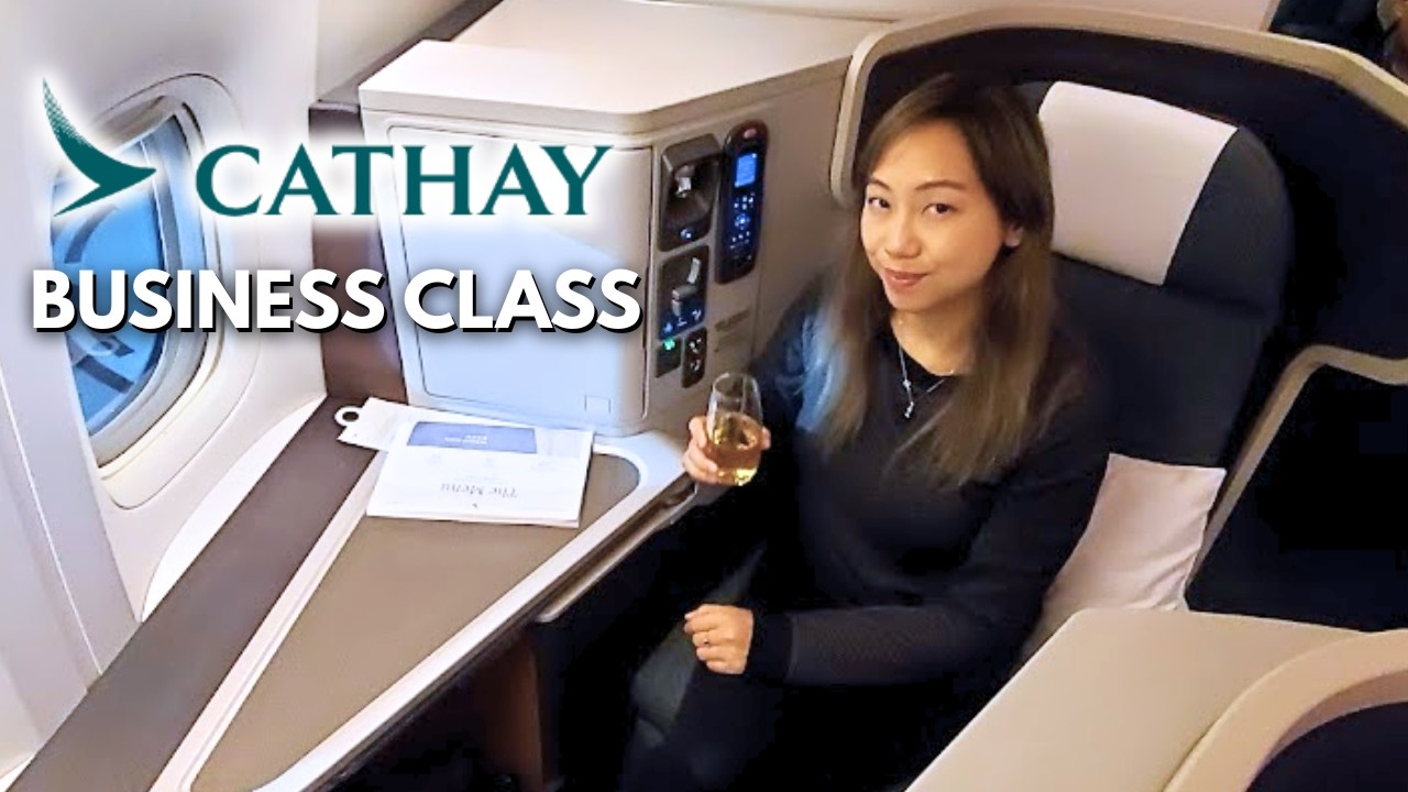 14 Hours in Cathay Pacific Business Class ✈️ YVR to HKG | Business Class Lounge Hopping in HKG
