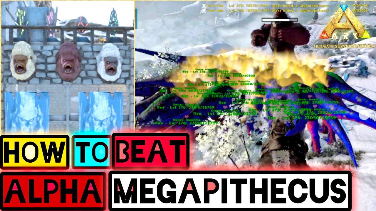 How to Beat ALPHA Megapithecus Boss Fight Ark Mobile | Ark: Ultimate Mobile Edition