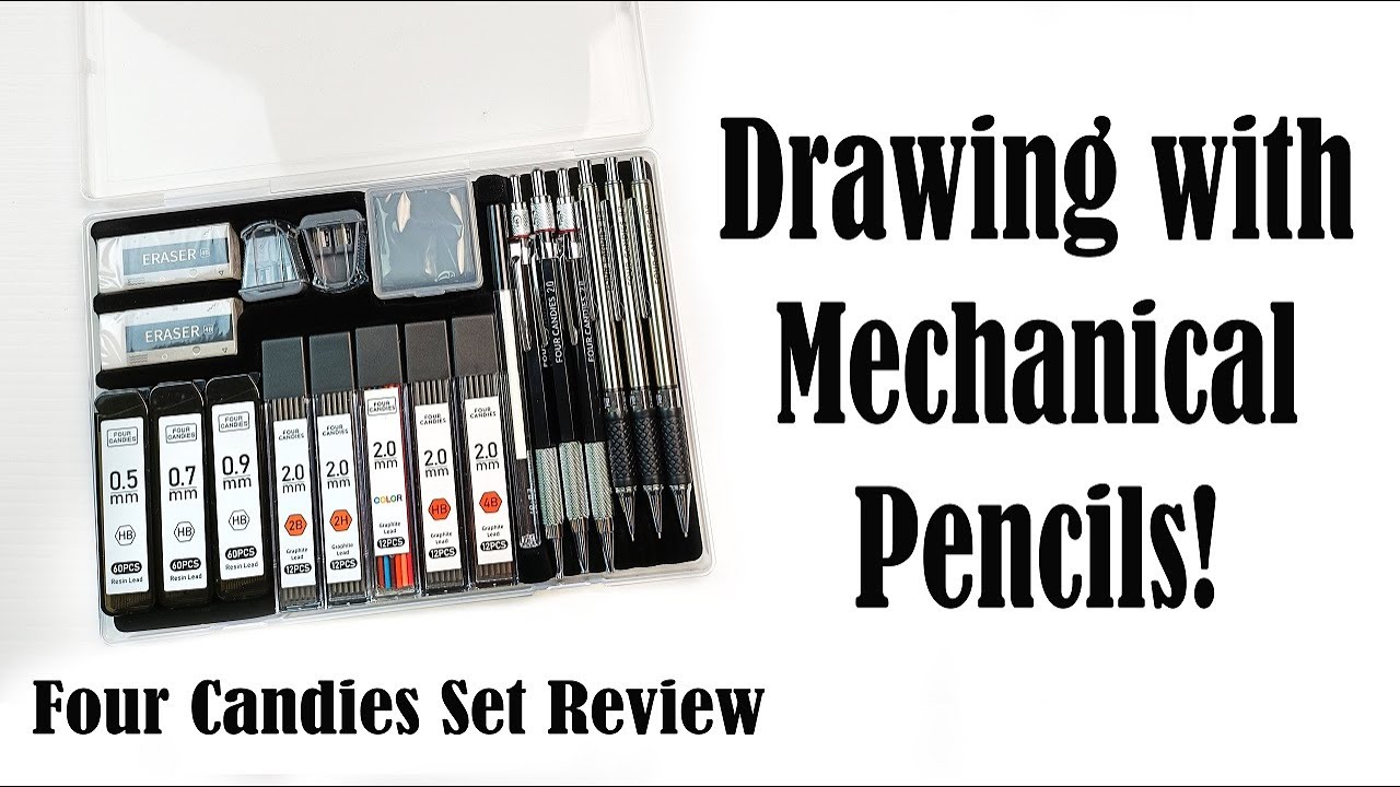 Back to Basics with Pencil Drawing! Four Candies Mechanical Pencil Set Review