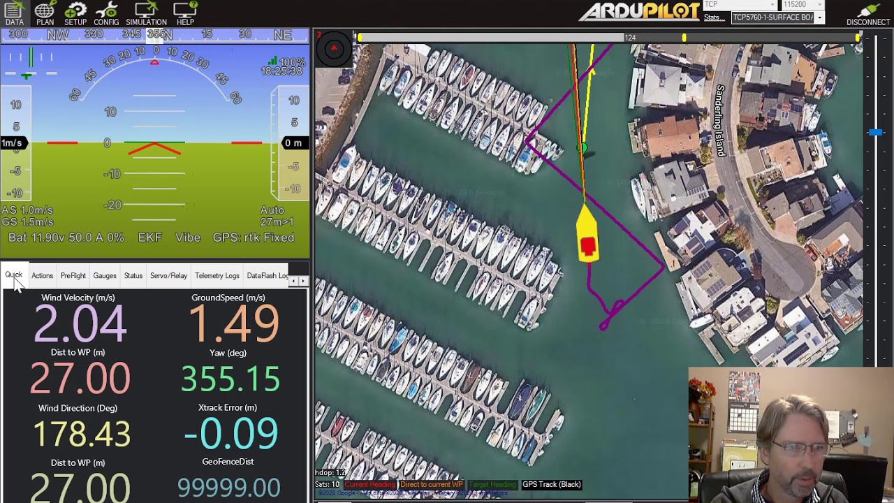 Autonomous Sailboat Simulation. Uses mission planner and SITL to simulate ardupilot sailboat.