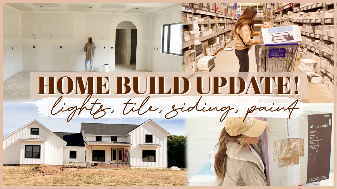 NEW HOUSE UPDATE + SHOP WITH ME | lights, tile, siding & prepping for paint!