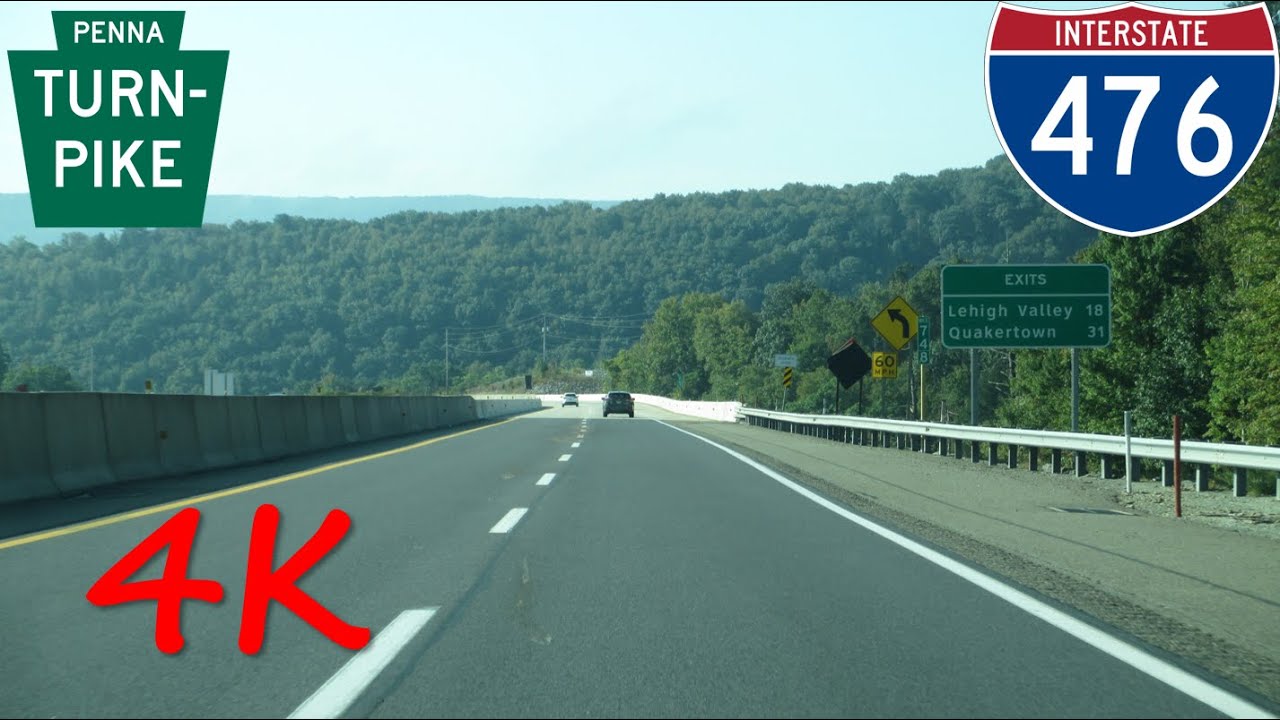 ⁴ᴷ Pennsylvania Turnpike - Northeast Extension (Interstate 476) southbound [4K VIDEO]