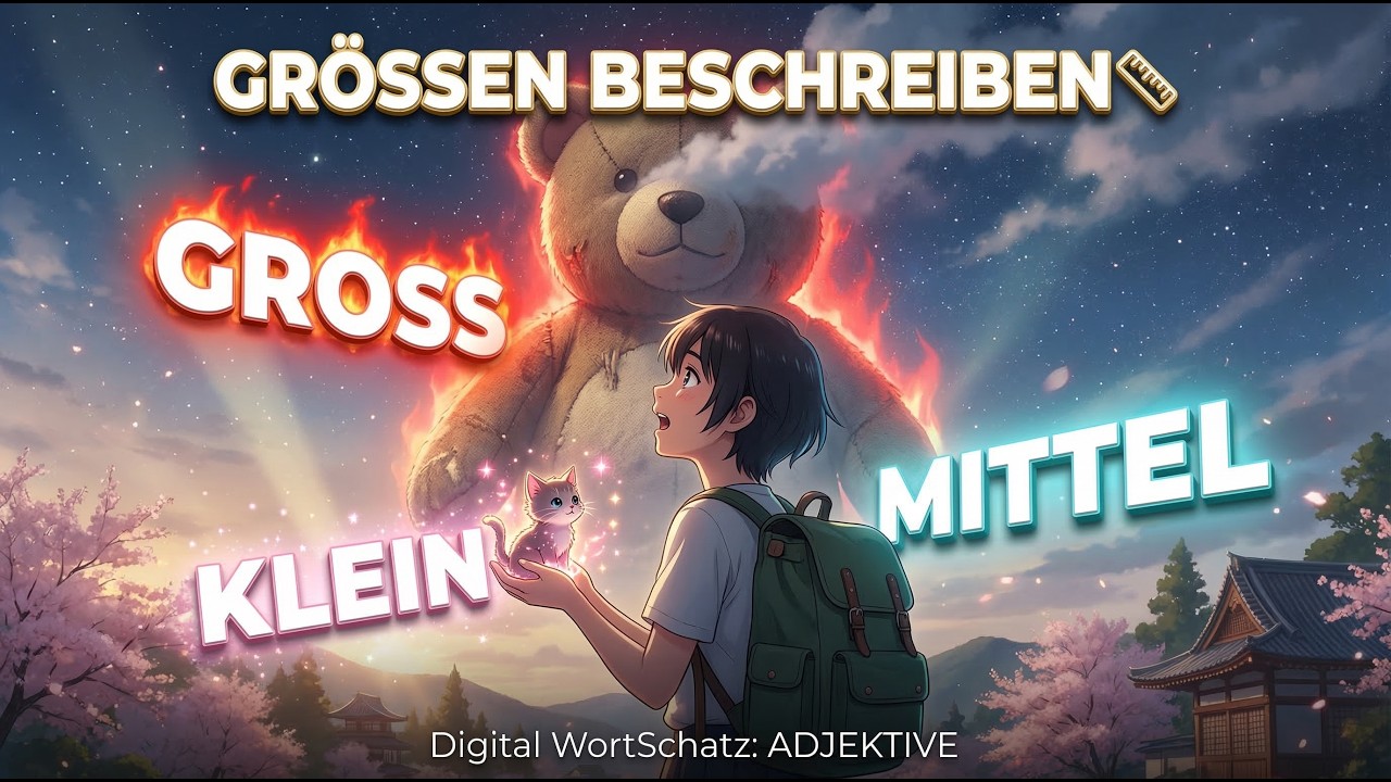 GROSS, KLEIN, MITTEL 🚀 | Digital WortSchatz: ADJEKTIVE (A1)