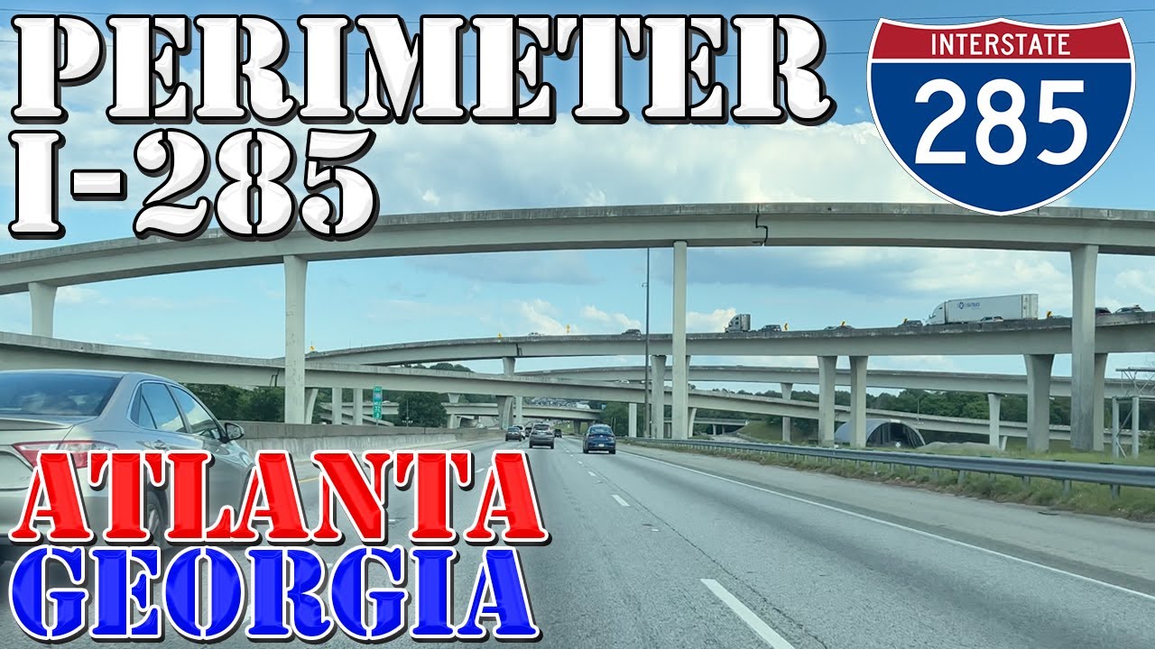 I-285 Inner - The Perimeter - FULL Loop ALL Exits - Atlanta - Georgia - 4K Highway Drive