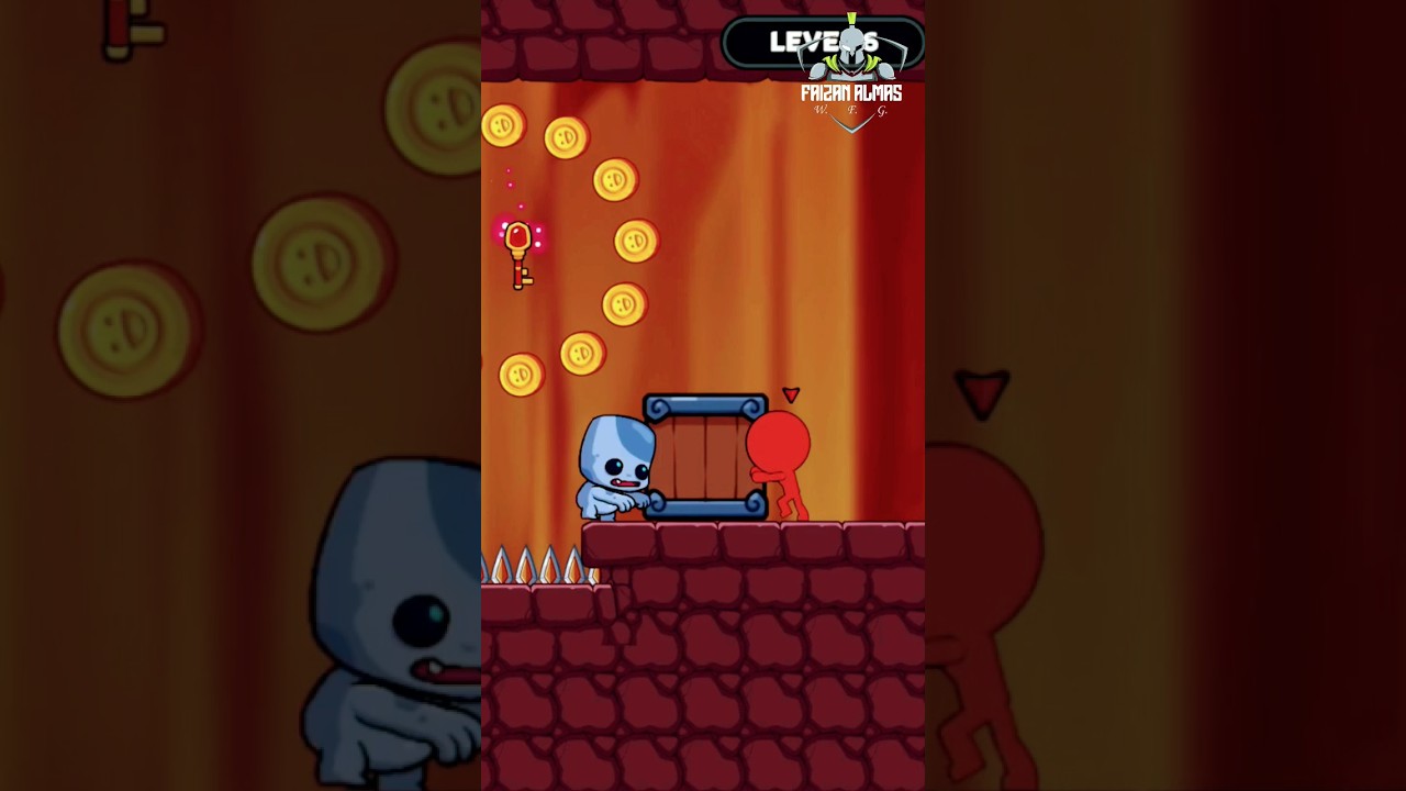 Stick World Red Blue Journey | Lava Level New World | MGIF