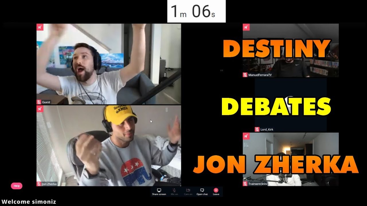 FLAT EARTH debate with Destiny and Jon Zherka