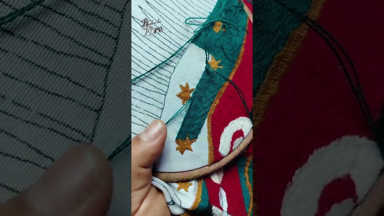 VID 3/4Manto - Puntada de relleno -- Tutorial #colores #bordado #art #arte #tutorial #amoralbordado 