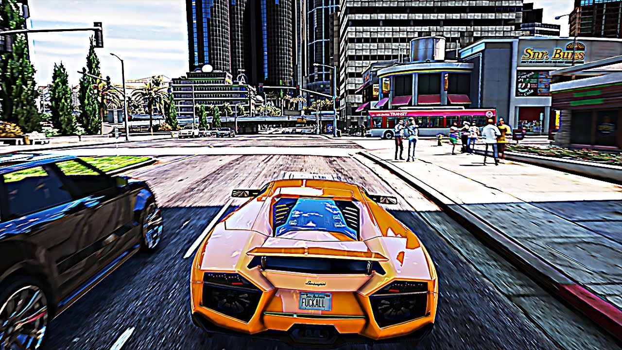 GTA 6 Graphics - GTA 5 Redux Mod 4K - GTX 1080 TI Gameplay - Lamborghini Reventon