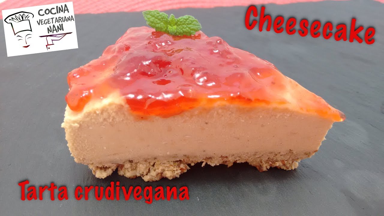Tarta crudivegana de platano- Raw cheesecake