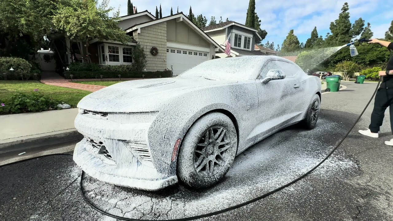 Washing My Clients Drag Racing Camaro
