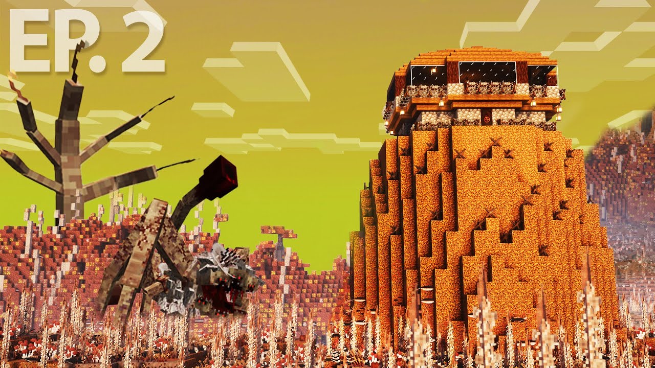 Surviving a Corrupted Barren Wasteland in Minecraft