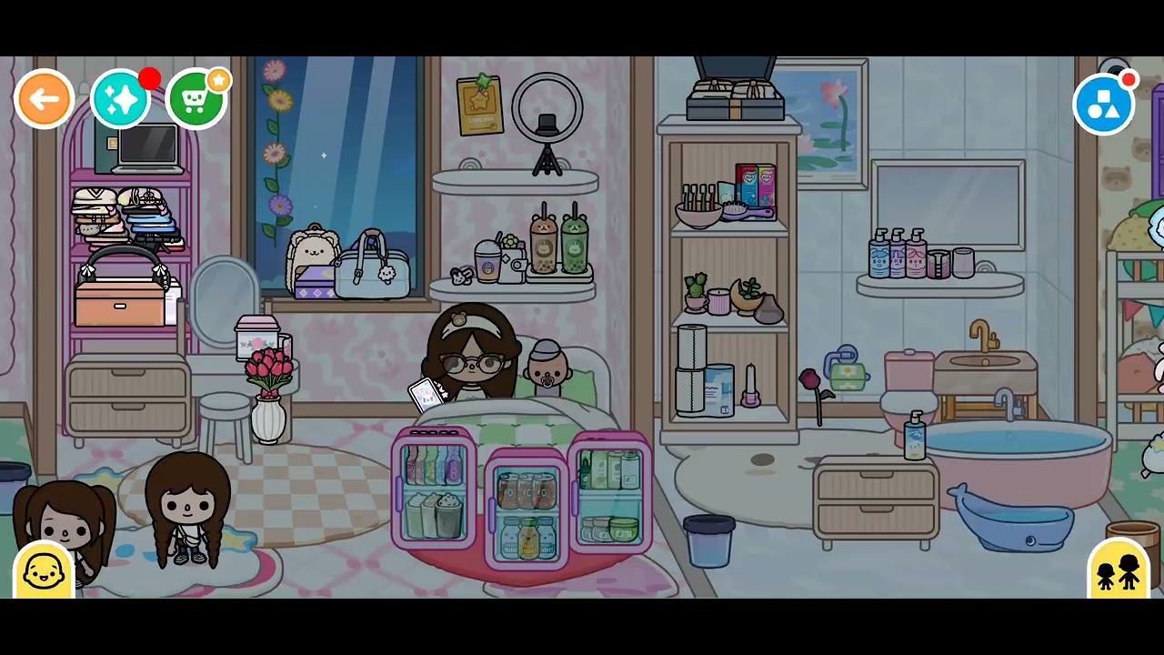 MOM GOES TO A NIGHT EVENT SO SISTERS BABYSITTING *gone wrong* @tocaboca #foryou #tocaboca  
