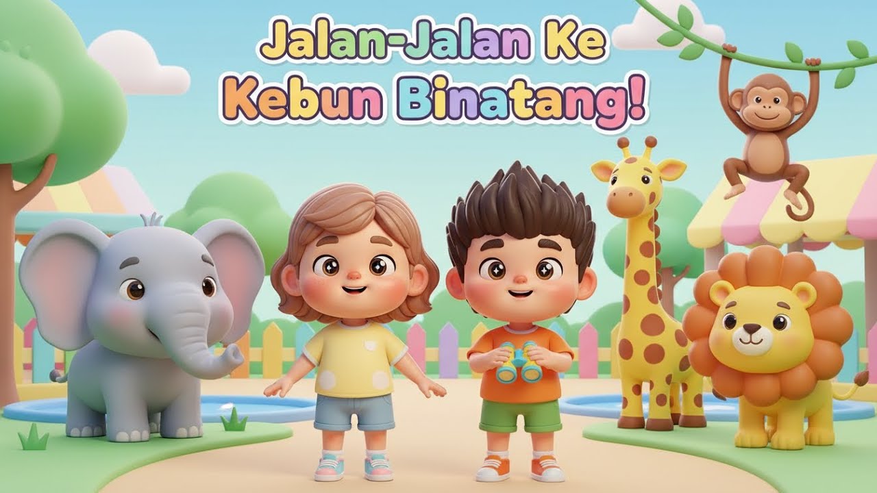 Jalan-Jalan ke Kebun Binatang 🐘🦒🦁 | Lagu Edukasi Anak Ceria Bareng Luri & Nico | LURNIC