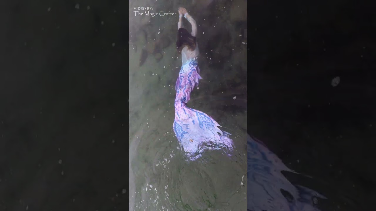 Pastel mermaid swimming in clear water #shorts