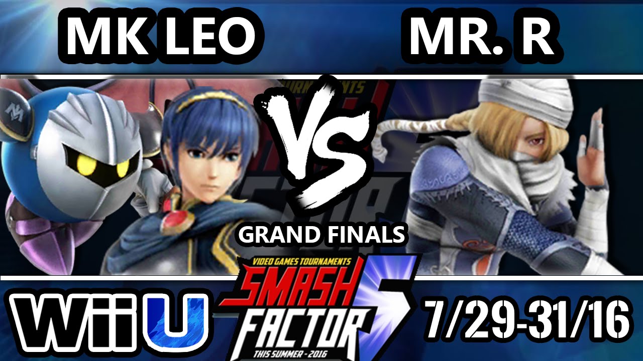 SF5 Smash 4 - SF HDG | MK Leo (Marth, Metaknight) Vs. Mr. R (Sheik) SSB4 Grand Finals - Smash Wii U