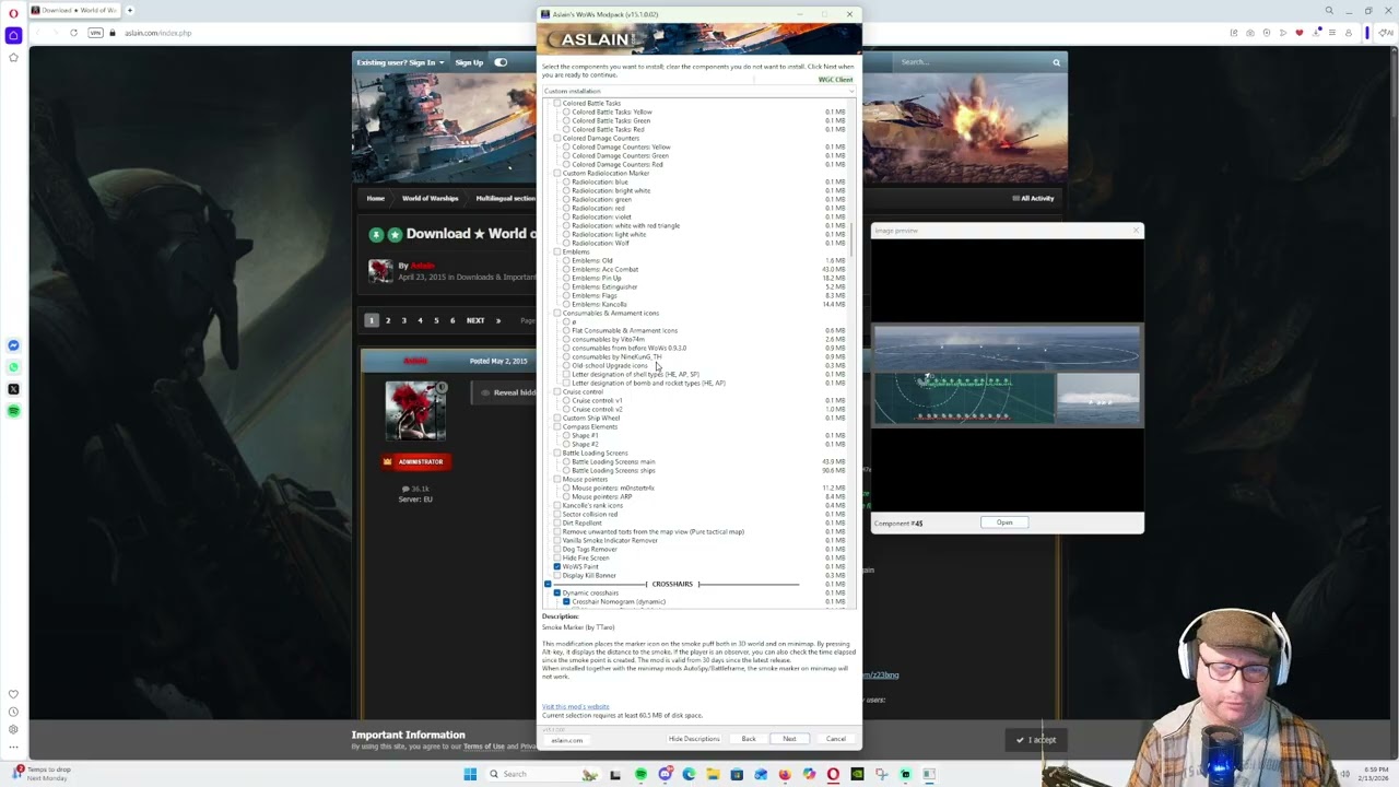 Tutorial on how to install mods for World of Warships using Aslain's.