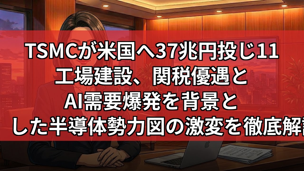 【特集】37兆円の衝撃。TSMCが米国に11工場建設、米台チップ協定で再燃するAIブームと半導体株の行方