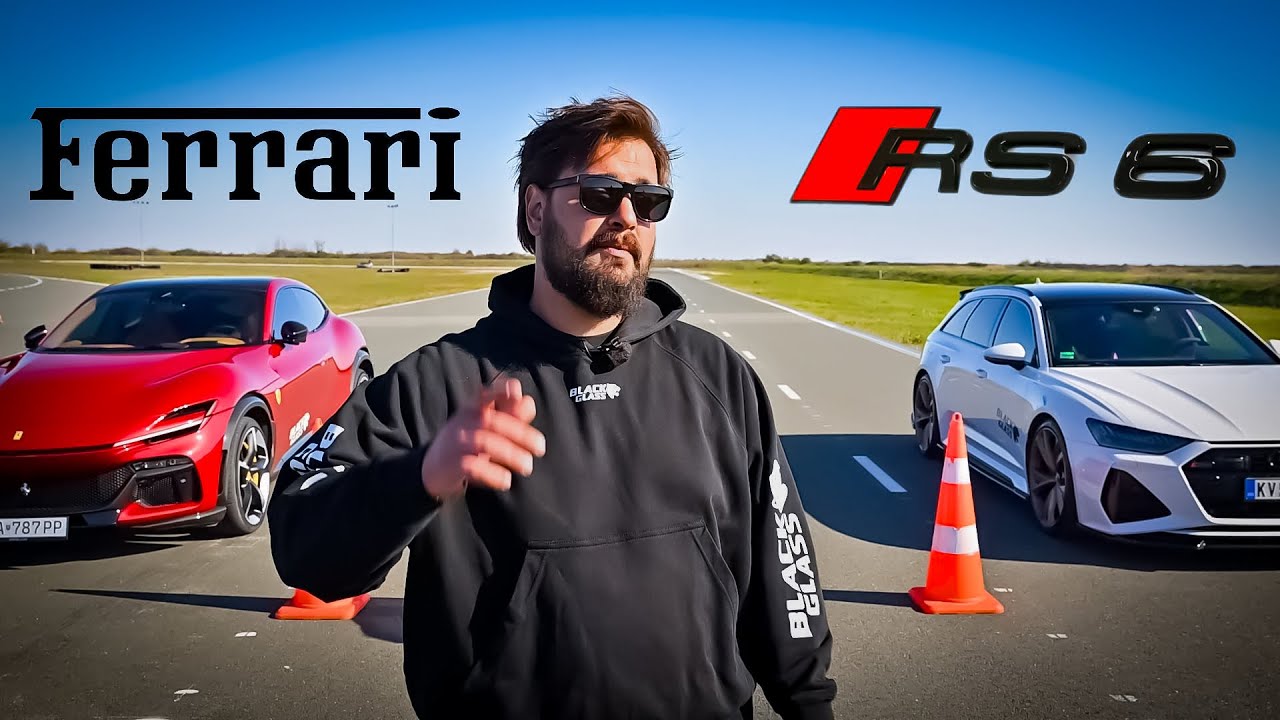 Ferrari Purosangue vs Audi RS6 - DRAG RACE by Black Glass