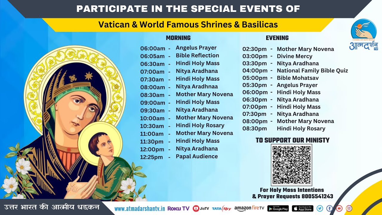 LIVE Wednesday 4th February 2026 || Atmadarshan TV Daily Schedule ||