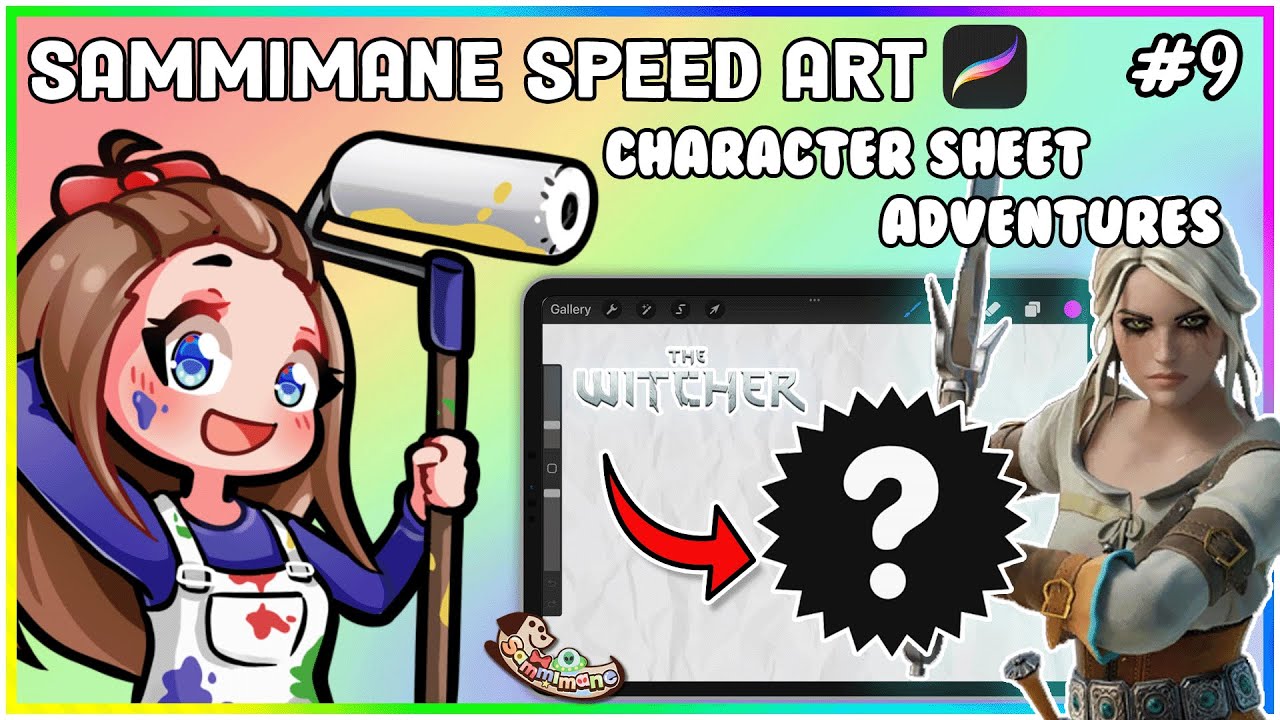 [ SAMMIMANE ] CHARACTER SHEET SPEED ART 9: 🎨 VIEWER REQUEST 🐺 CIRI WITCHER MOMENT OR SOMETHIN ⚔
