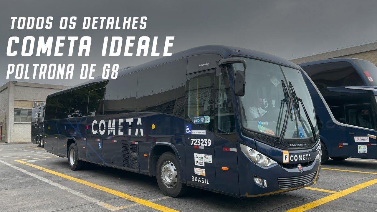 POLTRONA DE G8 😏  Viação Cometa com Marcopolo Ideale Mercedes Benz OF-1721L Euro 6.  FRETAMENTO