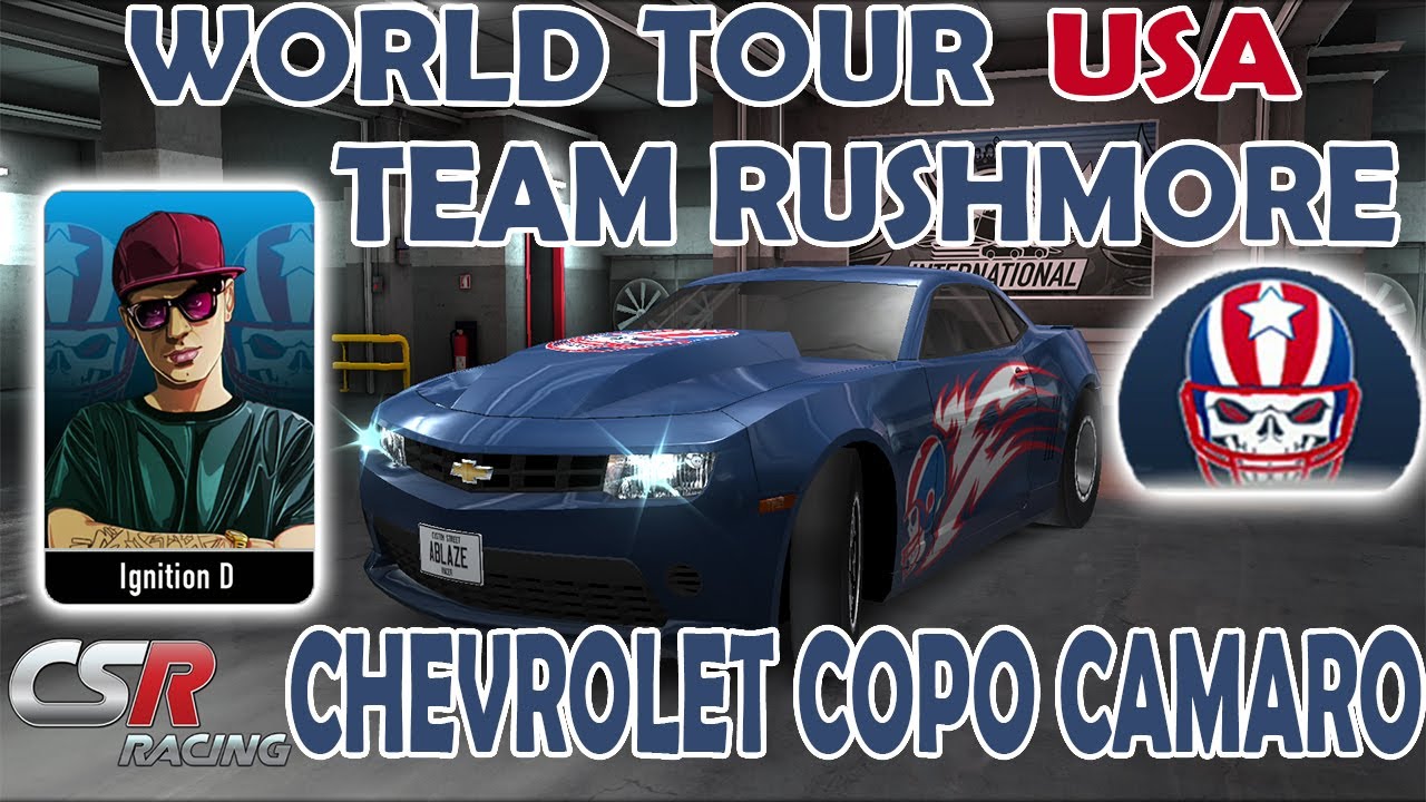 How to beat Ignition D in CSR racing|+BONUS CAR|Chevrolet COPO Camaro|World Tour|Team Rushmore