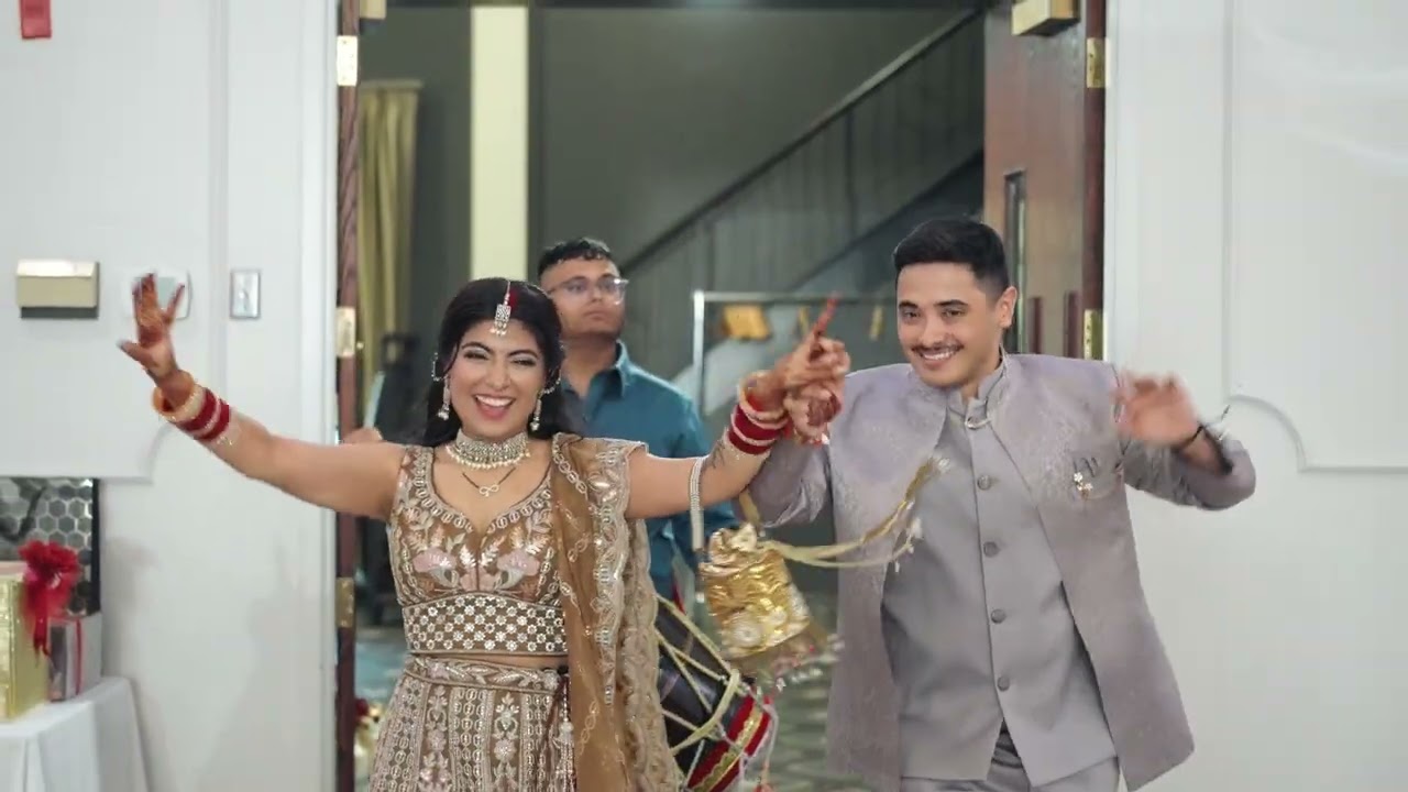 Sakshi & Brandon Wedding/ Reception highlight 💕 🙏 #Indian wedding #weddinghighlights2025