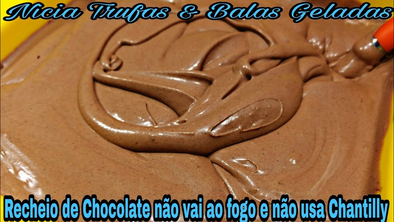 Recheio de chocolate que não vai ao fogo e não usa Chantilly.