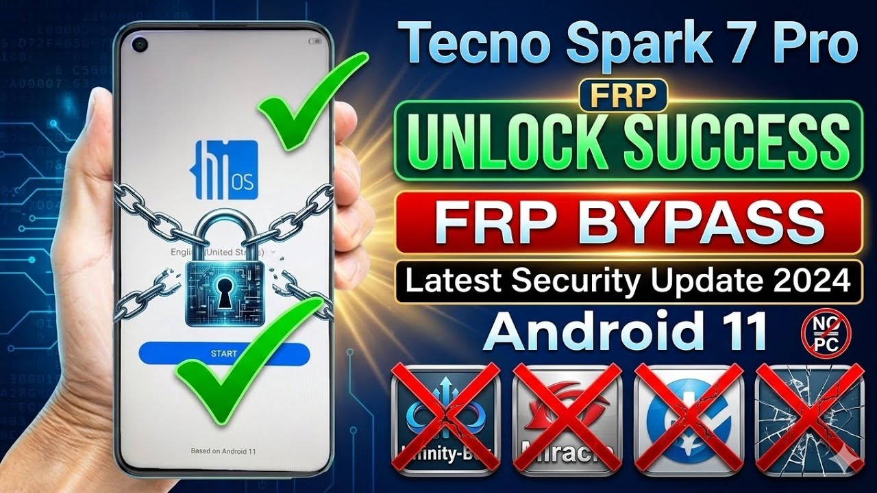 Tecno spark 7 pro (KF8)Frp bypass | New trick 2024 | All Tecno Frp remove New Method 2024 Without Pc