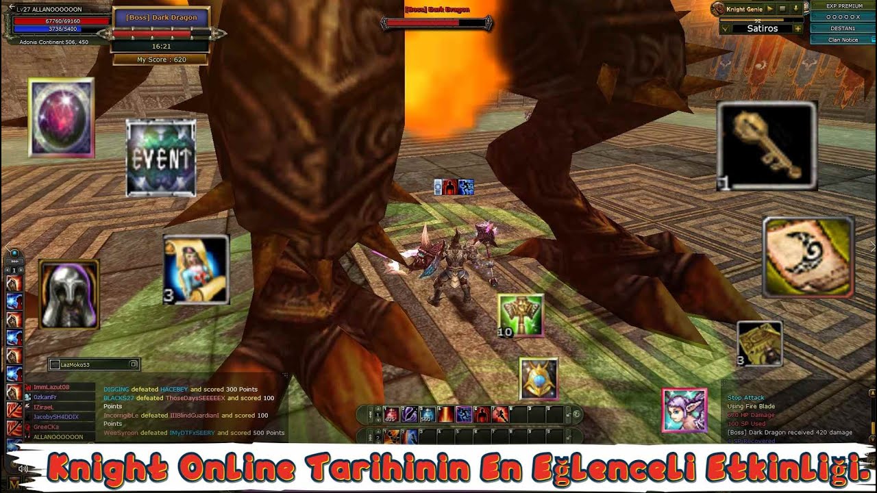 ALLANOOON  Manes'in Arenası performance Knight Online Tarihinin En Eğlenceli Etkinliği #knightonline
