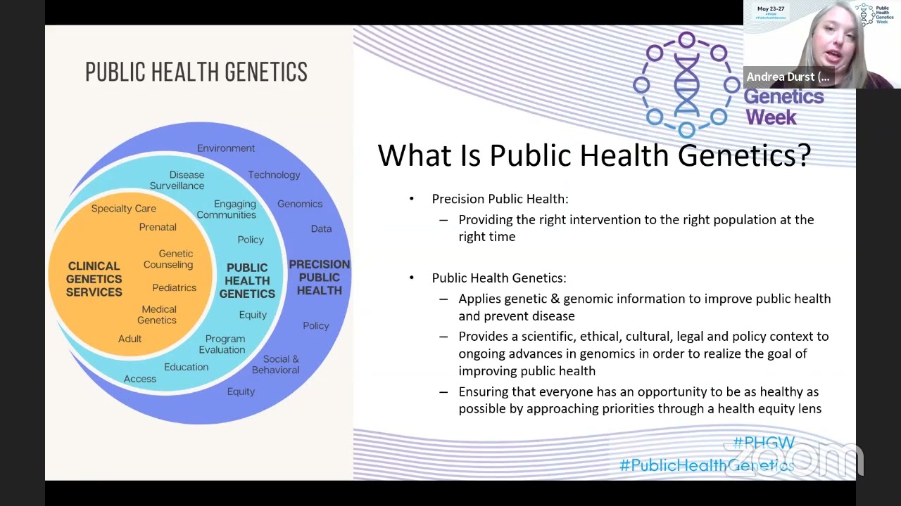 The Role of Education in Public Health Genetics (Public Health Genetics Week)