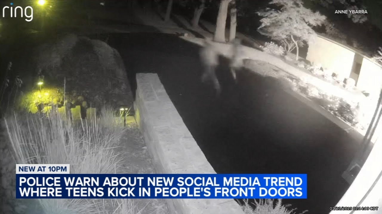 Suburban police warn homeowners about dangerous teen door-kicking trend going viral on TikTok